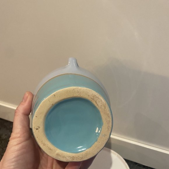 Ceramic Flower Pot Blue and Gold - Picture 4 of 6